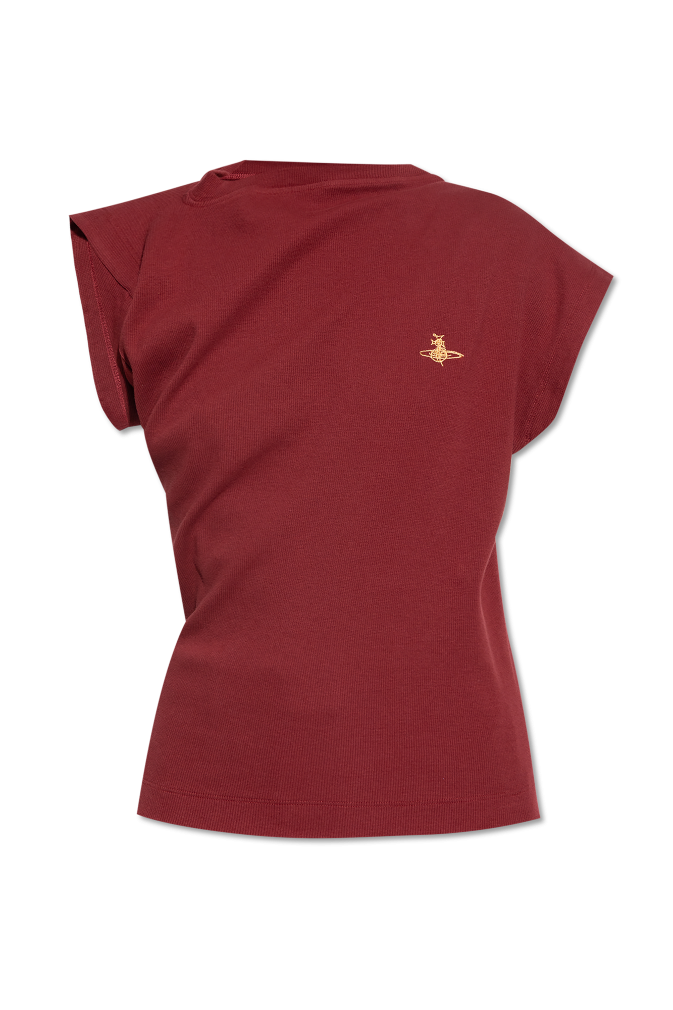 Red Ribbed top with logo Vivienne Westwood - Vitkac France